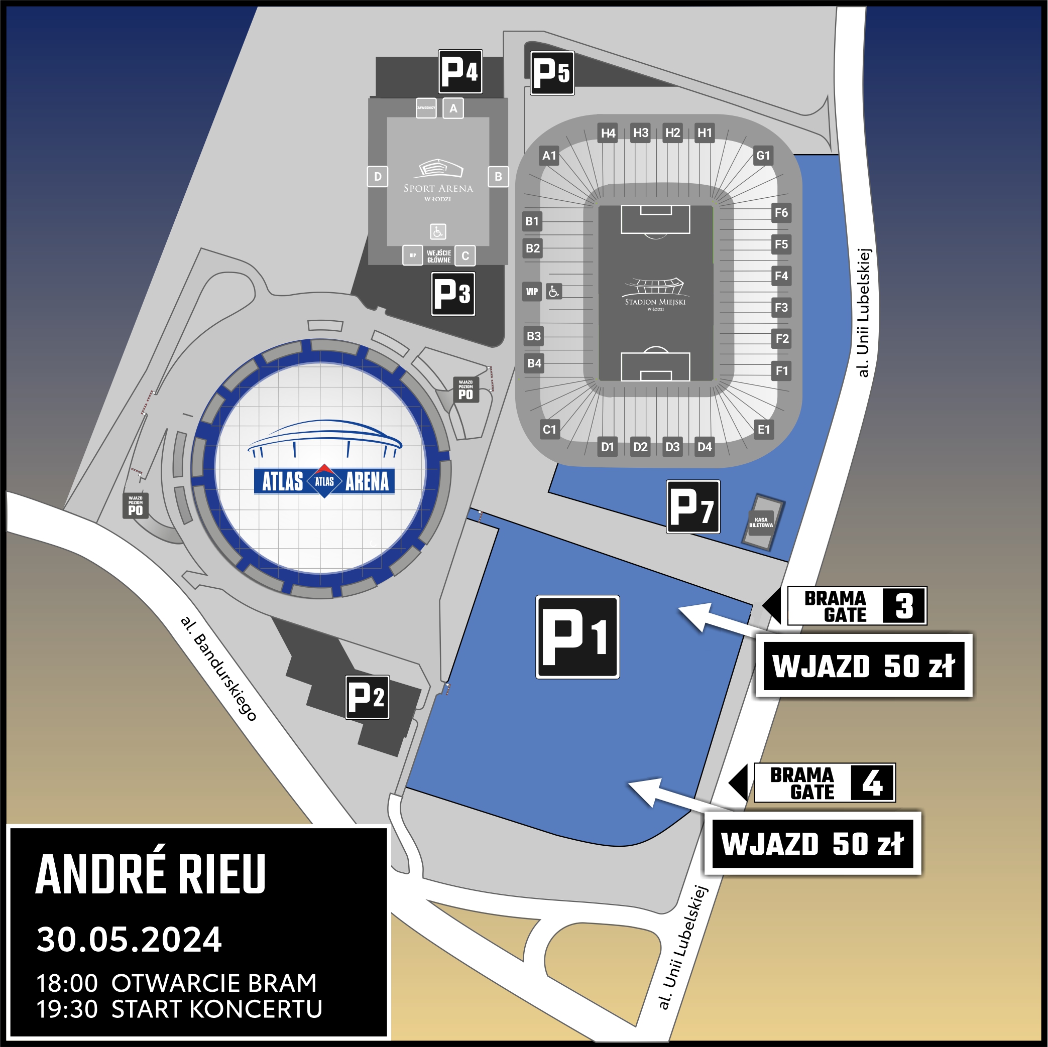 Andre Rieu parking